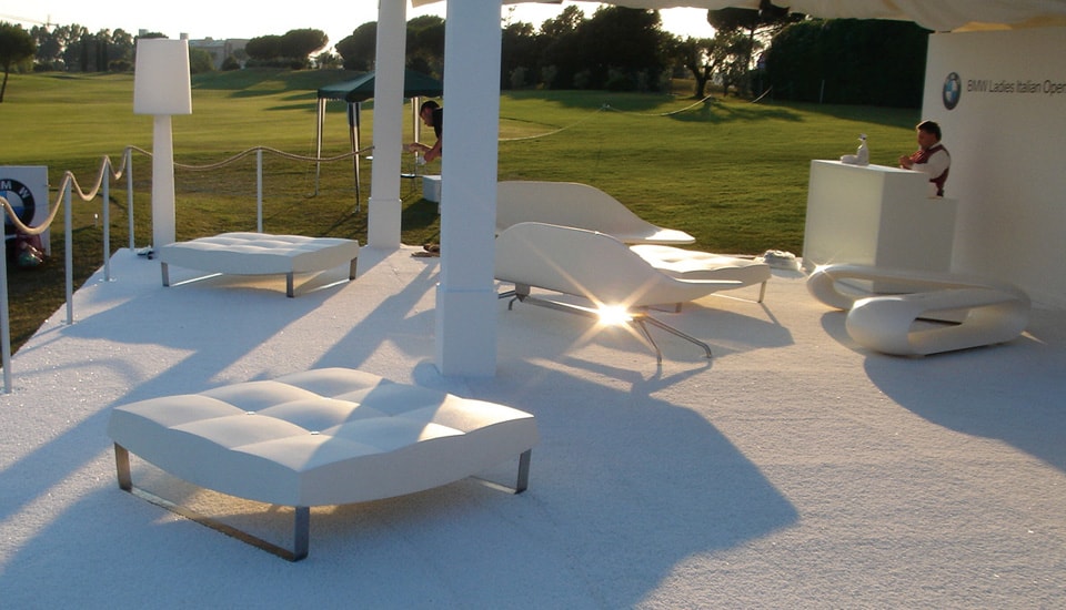 Island Outdoor Seat by Serralunga Furniture Benches